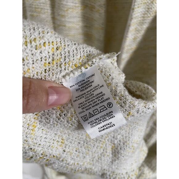 Loft Dress Women's 6 Fit and Flare Mini Tweed Flared Light yellow Ivory - Picture 7 of 7